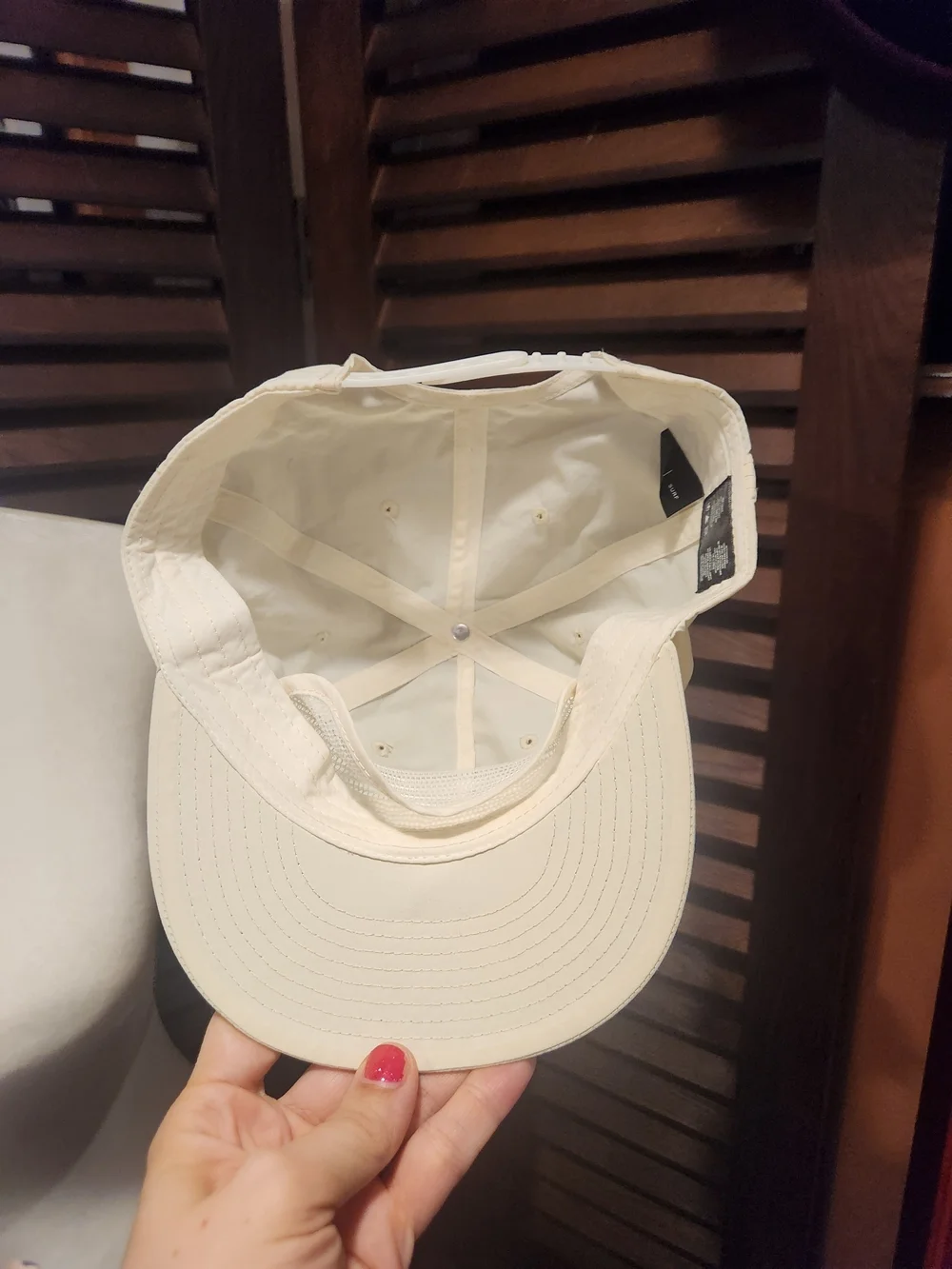 Cream Fibs and Friends Logo Baseball Cap